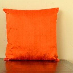 Saffron Color Pure Dupioni Silk Cushion Cover/Sham, 12x12, 12x16, 12x20, 14x20, 14x24, 16x16, 18x18, 20x20, 22x22, 24x24 & 26x26 - thumbnail 2