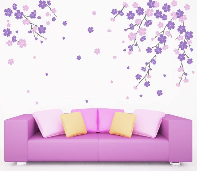 Cherry Blossom Tree Wall Decal Stickers For Bedrooms Decals Baby Room Designs Art By Decalisland - Sd 041 - image 1