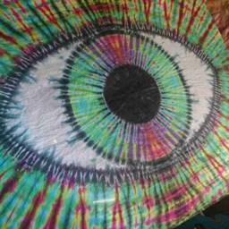 Tie Dye Tapestry Wall Hanging Psychedelic Rainbow Vision Eye 150x220cm Handmade - thumbnail 3