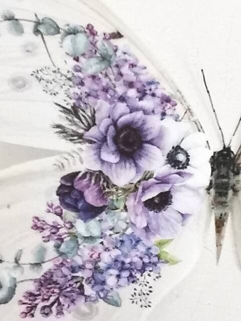 Lilac & Anemone Butterfly Wall Art 3D Removable Decals - Set Of 4 - image 1