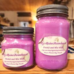 Orchid Sea Salt Soy Candle Maine-Made Calming Aroma - thumbnail 3