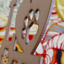 "Unfinished, Wooden, Love With Dog Print, Diy Craft, Unpainted For Wall Decor, Wreaths, Room Gifts 1"" To 42" - thumbnail 3