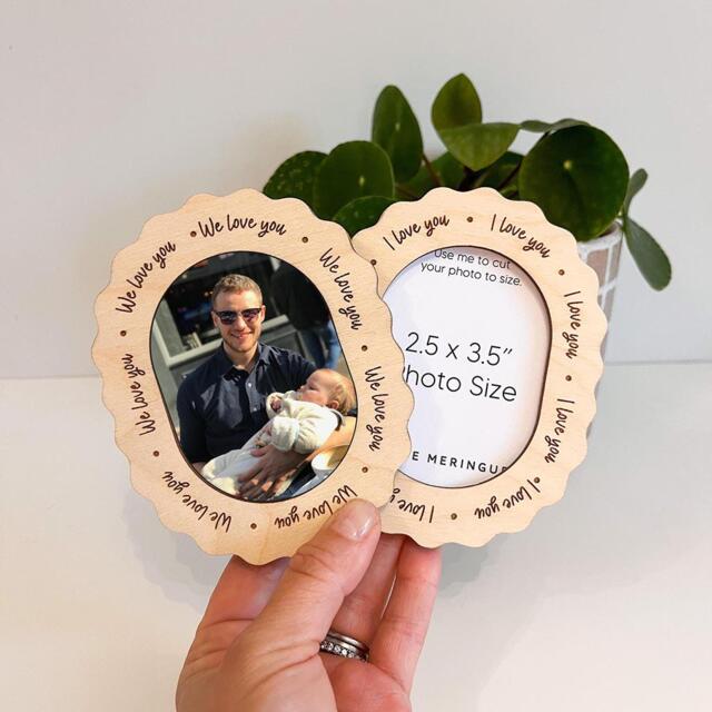 Personalised Father's Day Photo Frame - Fathers Magnet Birthday Gift Standing I Love You - image 1