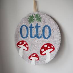 Punchneedle Toadstool Custom Wall Hanging - thumbnail 3