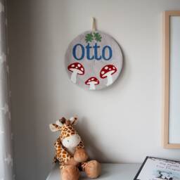 Punchneedle Toadstool Custom Wall Hanging - thumbnail 4