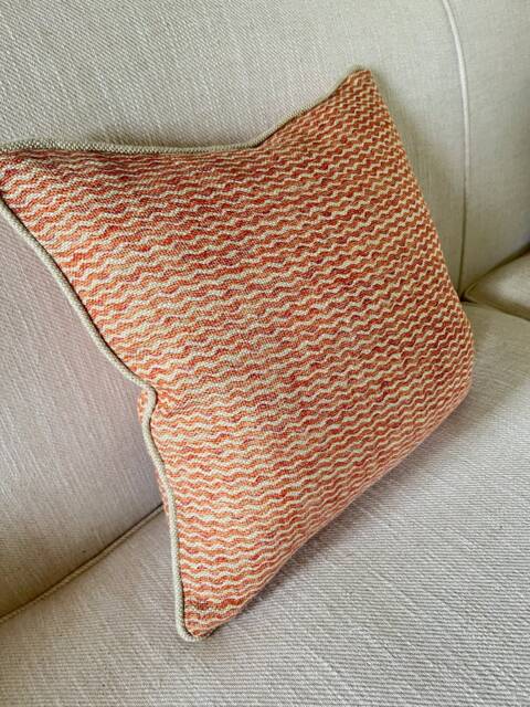 Fermoie Popple Cushion in Orange/Pink, Scatter Cushions, Accent Cushion, 40x40cm - image 1