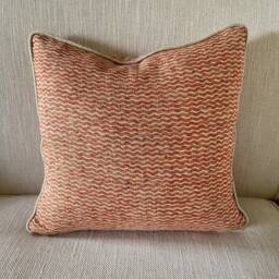 Fermoie Popple Cushion in Orange/Pink, Scatter Cushions, Accent Cushion, 40x40cm - thumbnail 2