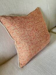 Fermoie Popple Cushion in Orange/Pink, Scatter Cushions, Accent Cushion, 40x40cm