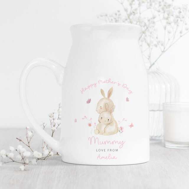 Personalised Mother's Day Vase, Mothers Flower Jug, Nanny Gifts, Mum Gift For Grandma, Nana, Gifts Mum - image 1