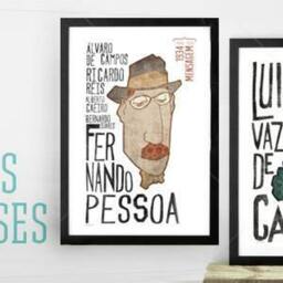 Original Portuguese Writer Lu??s Vaz De Cam??es Wall Art Printing Poster Illustration Print Drawings Graphic Design Work Home Decor - thumbnail 2