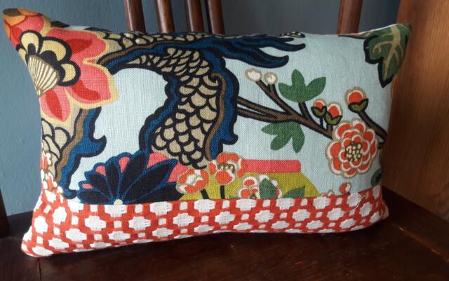 Chiang Mai Dragon/Betwixt Color Blocked Pillow Cover - image 1