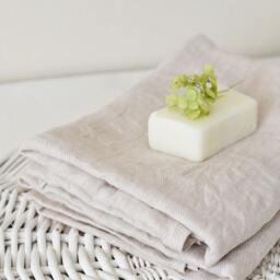 Blush Pink Linen Throw Towels Natural Bath Sheet Pre Washed Body Summer Beach Flat Yoga Farmhouse Bathroom - thumbnail 2