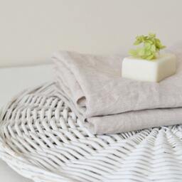 Blush Pink Linen Throw Towels Natural Bath Sheet Pre Washed Body Summer Beach Flat Yoga Farmhouse Bathroom - thumbnail 3