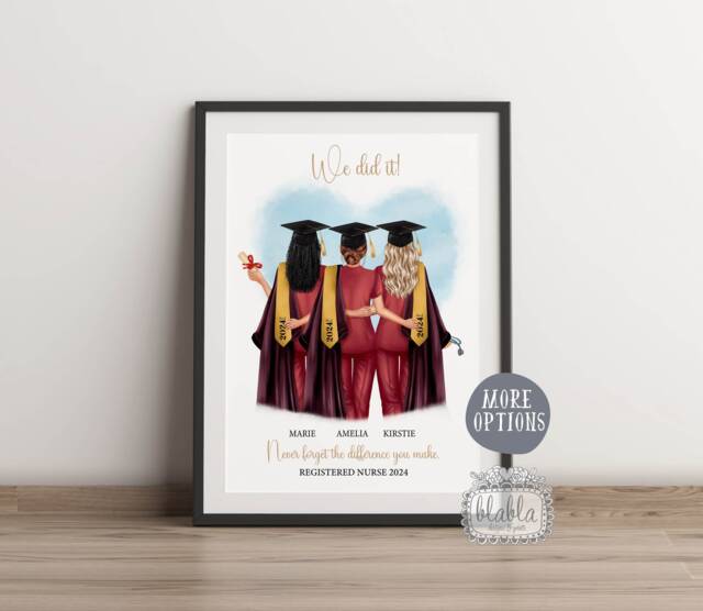 Personalised Nurse Graduation Gift, Doctor Graduation Gift, Nurse Graduates, Phd Gift For Her, Dentist, Vet University - image 1