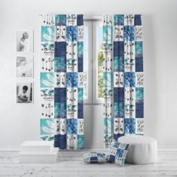Adventure Awaits Nursery Curtains Handmade Cotton, Blackout Option - thumbnail 3