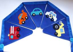Transport Bedroom Decor Vehicle Bunting Car Theme Boys Boy Room Art Display Wall Flags - thumbnail 1
