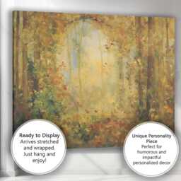 Soft Misty Woodland Forest Sunlight Atmospheric Nature Landscape Canvas Wall Art Print Decor Picture Ready To Hang - thumbnail 3
