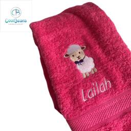 Lamb Towel - Personalised Face Cloth/Hand Bath = Embroidered - thumbnail 2