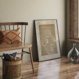 Beige Vintage 4 Quls Islamic Art Print Arabic Calligraphy - thumbnail 2