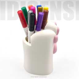 Cute Paw - Kawaii Cat Pencil Holder Cup Tool Organizer Makeup Brush 3D Printed - thumbnail 2