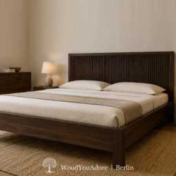 "Solid Oak Bed Frame & Headboard ""Berlin" - thumbnail 2