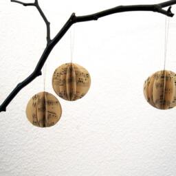 Christmas Bauble Made Of Vintage Notes Christmas Decoration, By Renna Deluxe - thumbnail 2