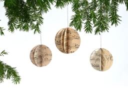 Christmas Bauble Made Of Vintage Notes Christmas Decoration, By Renna Deluxe - thumbnail 1