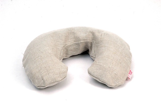 Small Neck Pillow, Buckwheat Neck Support Pillow, Travel Linen&cotton Pillow Covers, Zippered Cover - image 1
