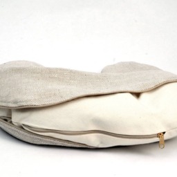 Small Neck Pillow, Buckwheat Neck Support Pillow, Travel Linen&cotton Pillow Covers, Zippered Cover - thumbnail 2