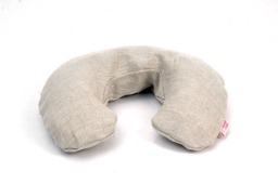 Small Neck Pillow, Buckwheat Neck Support Pillow, Travel Linen&cotton Pillow Covers, Zippered Cover
