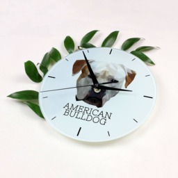 A Clock With A American Bulldog Dog. New Collection The Geometric Dog - thumbnail 2