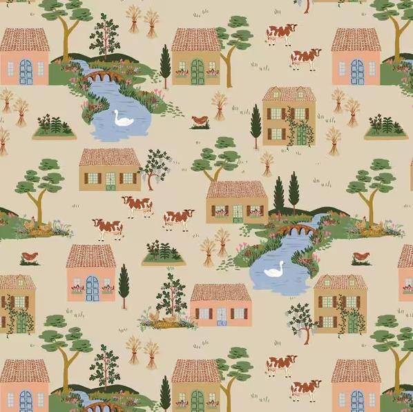 Cottage Rifle Paper Co. Ivory Crib Sheet Or Changing Pad Cover - image 1