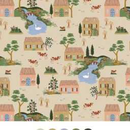 Cottage Rifle Paper Co. Ivory Crib Sheet Or Changing Pad Cover - thumbnail 2