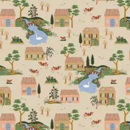 Cottage Rifle Paper Co. Ivory Crib Sheet Or Changing Pad Cover - thumbnail 1