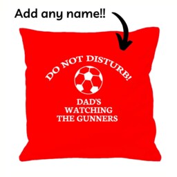 Arsenal The Gunners Cushion Cover, Do Not Disturb, Personalised Football Gift, Personalized Cushion, Fathers Day Gift For Men - thumbnail 2