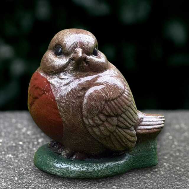 Stone Robin Bird Figurine Outdoor Statue Concrete Wildlife Sculpture Cement Decoration Farm Ornament Garden Decor Bird Lover Gift - image 1