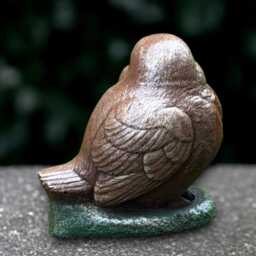 Stone Robin Bird Figurine Outdoor Statue Concrete Wildlife Sculpture Cement Decoration Farm Ornament Garden Decor Bird Lover Gift - thumbnail 4