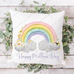 Name Cushion, Sunshine Gift, Daisy Rainbow, Personalised Gift For Her, Mum, My Sunshine, Rainbow - thumbnail 3