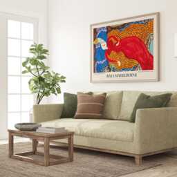 Baya Mahieddine Art Print Algerian Artist Exhibition Wall Decor - thumbnail 2