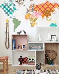 World Map Wall Decal For Kids Room, Boys, Sticker, Playroom, Vinyl Stickers - thumbnail 3