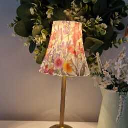 Beautiful Decoupaged Floral Usb Rechargeable Table Lamp. Indoor/Outdoor Matching Picture Plate Available.no Plugs Or Sockets Needed - thumbnail 2