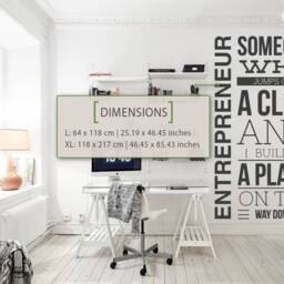 Entrepreneur Office Wall Decal Motivational Quote Art - thumbnail 2