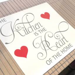 The Kitchen Is The Heart Of Home Wall Art Sticker, Decal, Decor, Quote - thumbnail 2