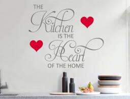The Kitchen Is The Heart Of Home Wall Art Sticker, Decal, Decor, Quote