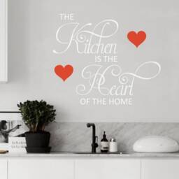 The Kitchen Is The Heart Of Home Wall Art Sticker, Decal, Decor, Quote - thumbnail 3