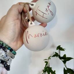 Personalised Ceramic & Metallic Bauble - For Christmas/Xmas Decoration Hanging Ornament - thumbnail 3