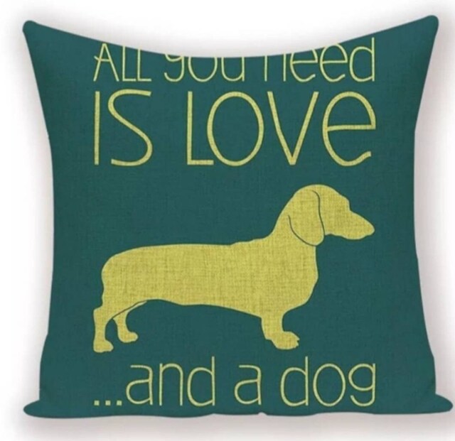 Cute Dachshund Cushion Cover Sausage Dog Gift Christmas Present Stocking Filler Puppy Birthday Weiner