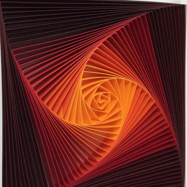 3D Geometric Paper Wall Art Quilled Spiral Sculpture - image 1