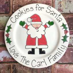 Santa Plate, Personalised Christmas Eve Xmas Cookies For Santa, Plate - thumbnail 3