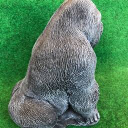 Sitting Gorilla Concrete Garden Ornament Lawn Sculpture Frost Protected - thumbnail 2